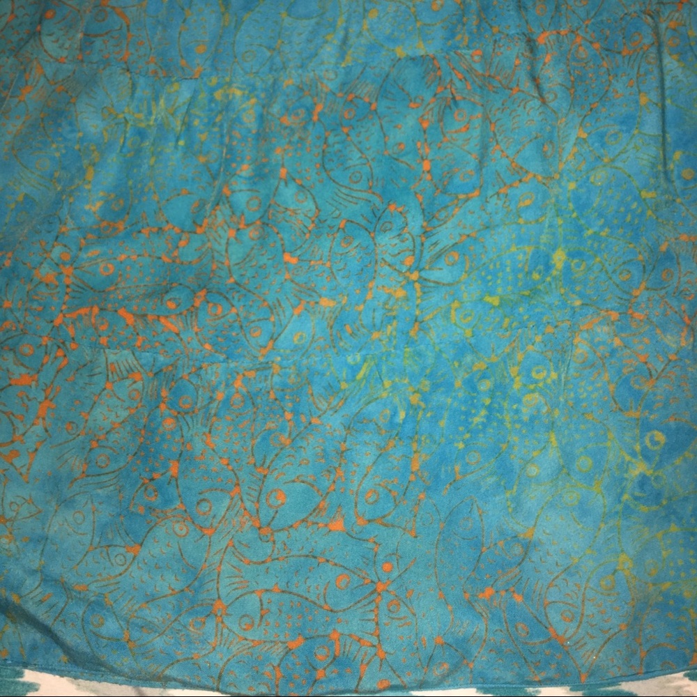 Blue Green Fish Dress. - Picture 3 of 3